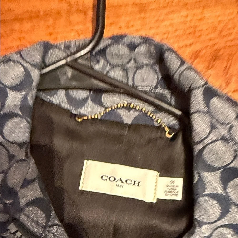 Coach Navy Circle Pattern Jacket